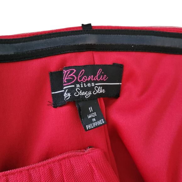 Y2K Tulle RED party ballroom dress ASO in Blake GOSSIP GIRL SZ6 - Picture 13 of 15